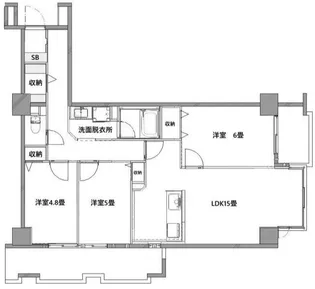 サファーレ中川【3階】の間取り