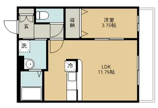 コモド・カーサ宮城野【1階】の間取り
