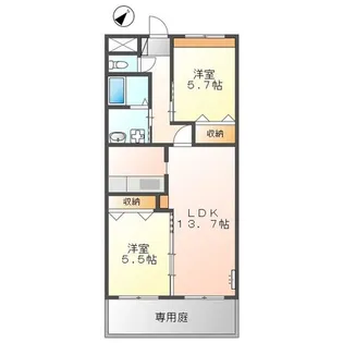 熊本県菊池郡菊陽町花立3【マンション】の間取り