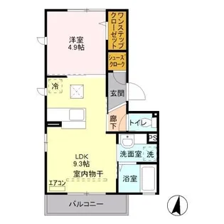 埼玉県所沢市宮本町1【アパート】の間取り