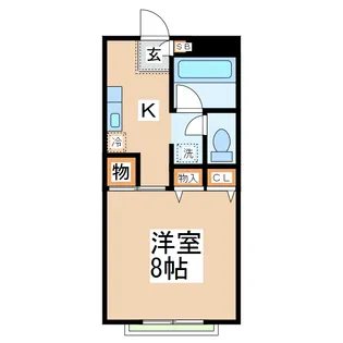 レインボーハイツ【1階】の間取り