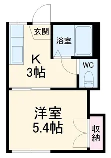 コーポエレガンスB【2階】の間取り