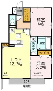 ホワイト バード B棟【1階】の間取り