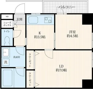ロワイヤル大山【2階】の間取り