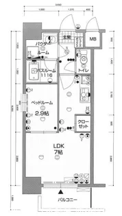 ウインステージ箱崎【8階】の間取り