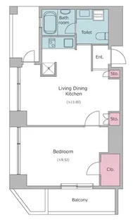 Garden I’ll Yotsuya【10階】の間取り