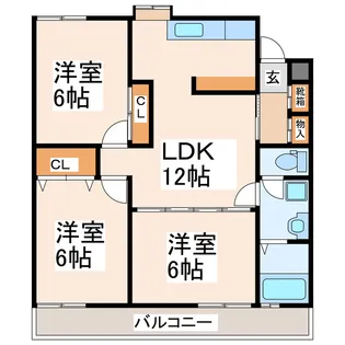 ファミール城南【3階】の間取り