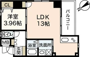 アールヴォレ楠木【10階】の間取り