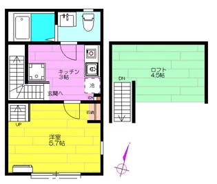 メゾンセレーヌ【2階】の間取り