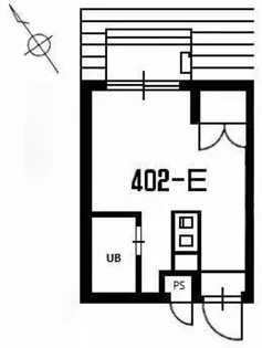 スカイコート町屋【4階】の間取り