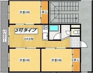 コンツェルト白石【3階】の間取り