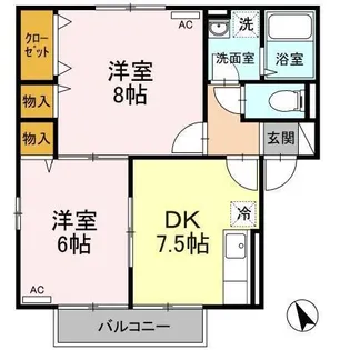 ロジュマンアンソレイユC【2階】の間取り
