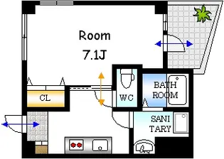 ライフメント国泰寺III【8階】の間取り