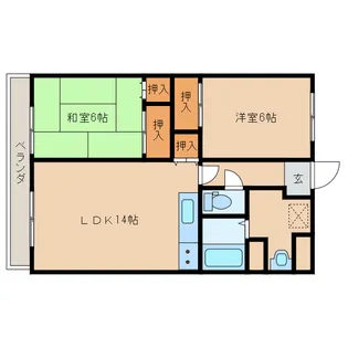 モン・ソレイユM【1階】の間取り