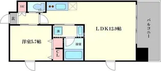 ディームス福島【11階】の間取り
