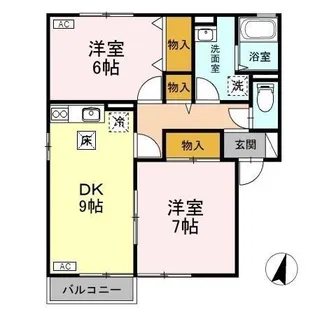 ロイヤルガーデンコートB【1階】の間取り