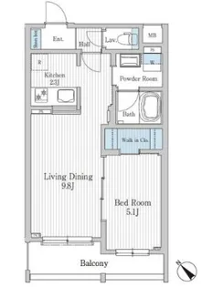 モクシオン大阪ベイ【1階】の間取り