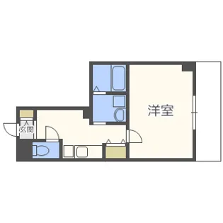 オーロラ・タワー難波【9階】の間取り