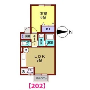 ウィルモア・ラパン【2階】の間取り