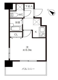 DeLCCS日本橋浜町【5階】の間取り