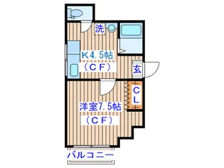 第1T.T.コーポ【3階】の間取り