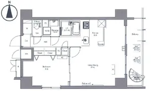 プラウドフラット隅田リバーサイド【4階】の間取り