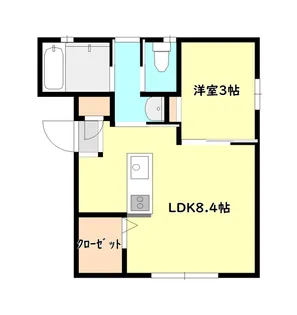 アップルモネ【2階】の間取り