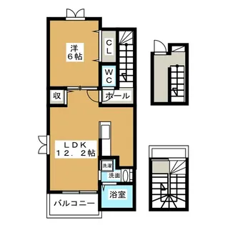 シャトレK【3階】の間取り