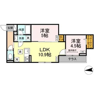 セレスティア六町IV【1階】の間取り