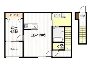 マザー・カルメル門前【2階】の間取り