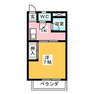 コーポ多喜【1階】の間取り