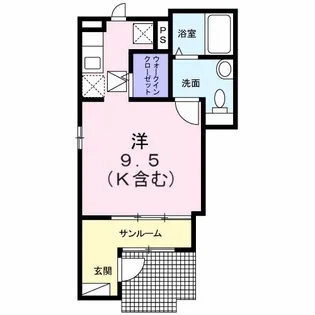 ユアーズ ヒル 7【1階】の間取り