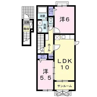 フォー シーズン【2階】の間取り
