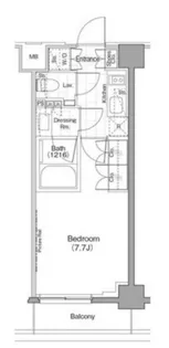 ザパークハビオ新宿【1階】の間取り