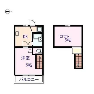 モッキングバード【2階】の間取り