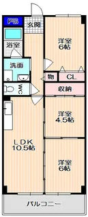 ラミーユ桃山【1階】の間取り