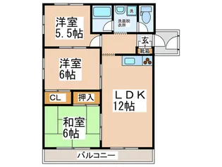 マンションパルティ-ル【2階】の間取り
