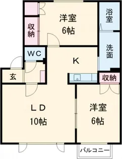 シティハイム三條パーク A棟【1階】の間取り