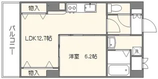 レジデンスカープ博多【12階】の間取り
