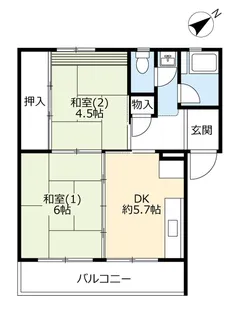 UR明石舞子【3階】の間取り