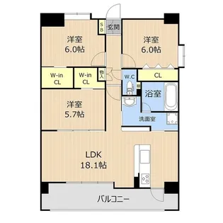 LIBTH平成駅前【2階】の間取り