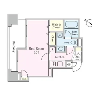 セブン倶楽部水天宮前【9階】の間取り