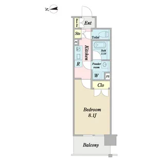 プレディアコート新大工町【3階】の間取り