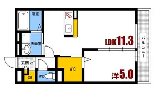 ブランニュー矢野【1階】の間取り