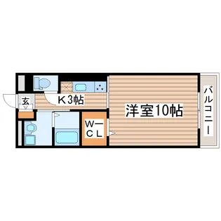 ボヌールSA【3階】の間取り