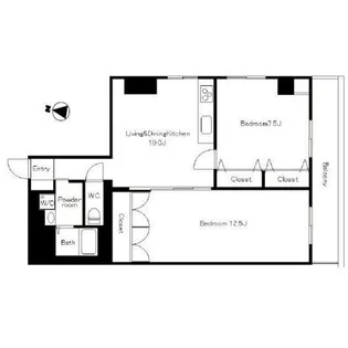 鷺沼ハイム【7階】の間取り