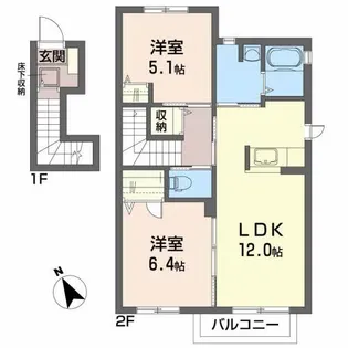エクレシアII【2階】の間取り