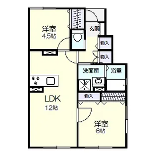 セントロイエル東中津【1階】の間取り