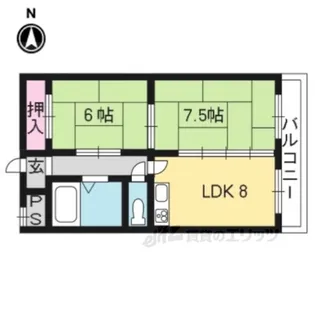ペアシティ京都【4階】の間取り