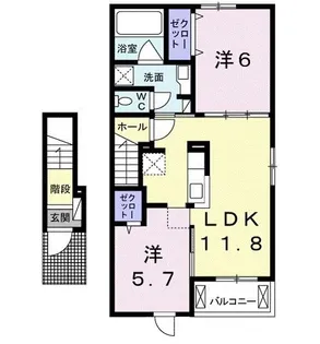 ラノ マリーボ III【2階】の間取り